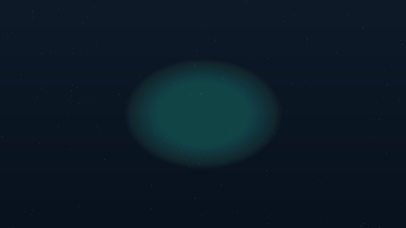 A clean, dark image with a soft teal glow at its centre, calm and simple.