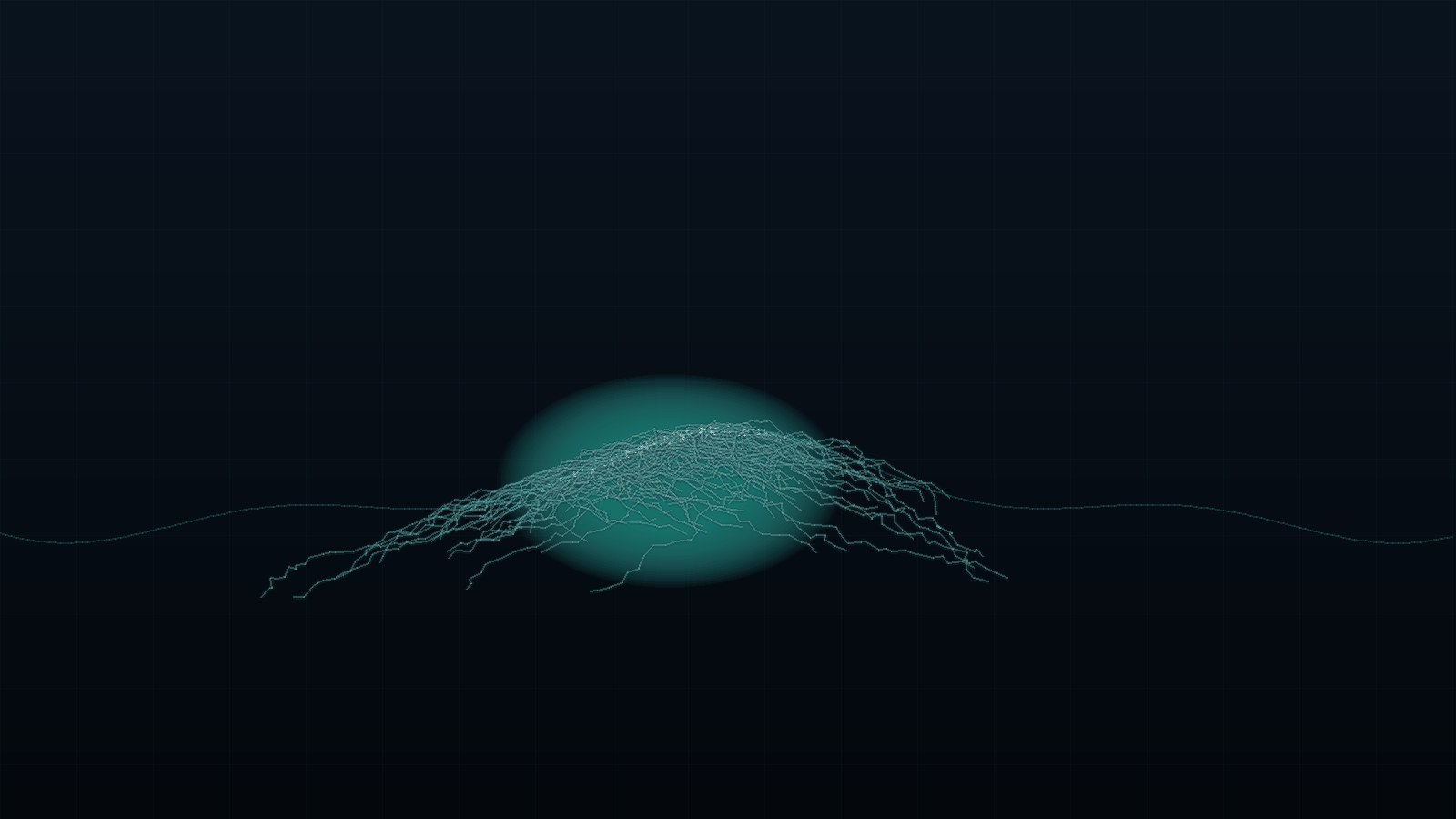 A paddle route traced as a clean glowing line on a dark map, the kind of route a GPX upload produces.