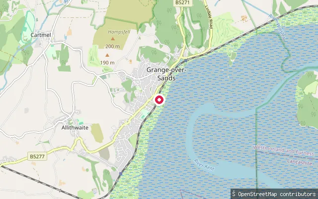 Morecambe Bay slipway, Grange-over-Sands promenade